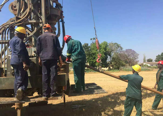600M TRAILER MOUNTED WATER WELL DRILLING RIG TOP HEAD DRIVE DTH AND MUD