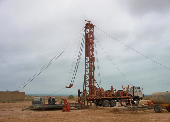 30T Load 350m Depth Trailer Mounted Drill Rig